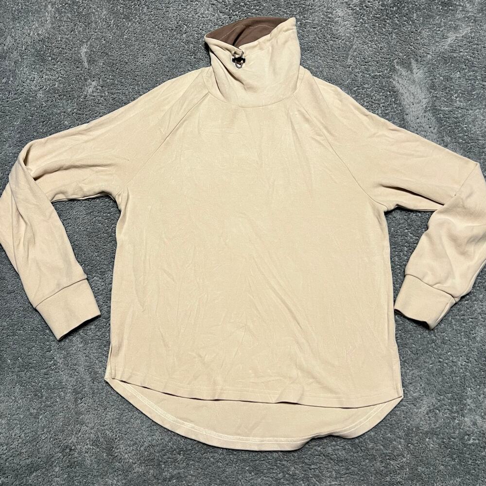 Varley Turtleneck Sweatshirt Womens XS Soft Cream Cinch Neck Soft